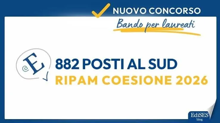 882 tecnici per il Mezzogiorno: come funziona il concorso Coesione 2026