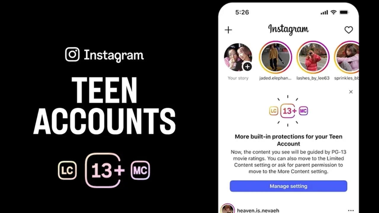 Instagram introduce la classificazione PG-13 per gli under 18: una nuova era di sicurezza per gli adolescenti online