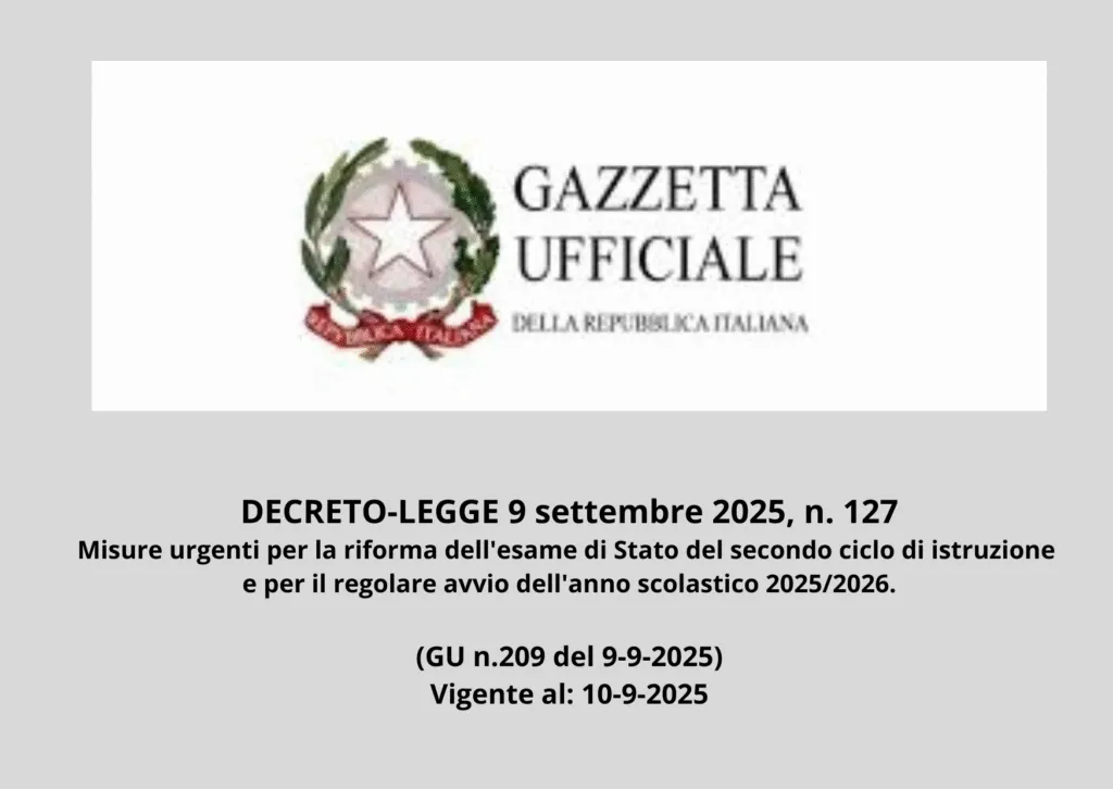 Riforma dell’esame di maturità 2025: tutti i dettagli del Decreto-Legge 127 pubblicato in Gazzetta Ufficiale