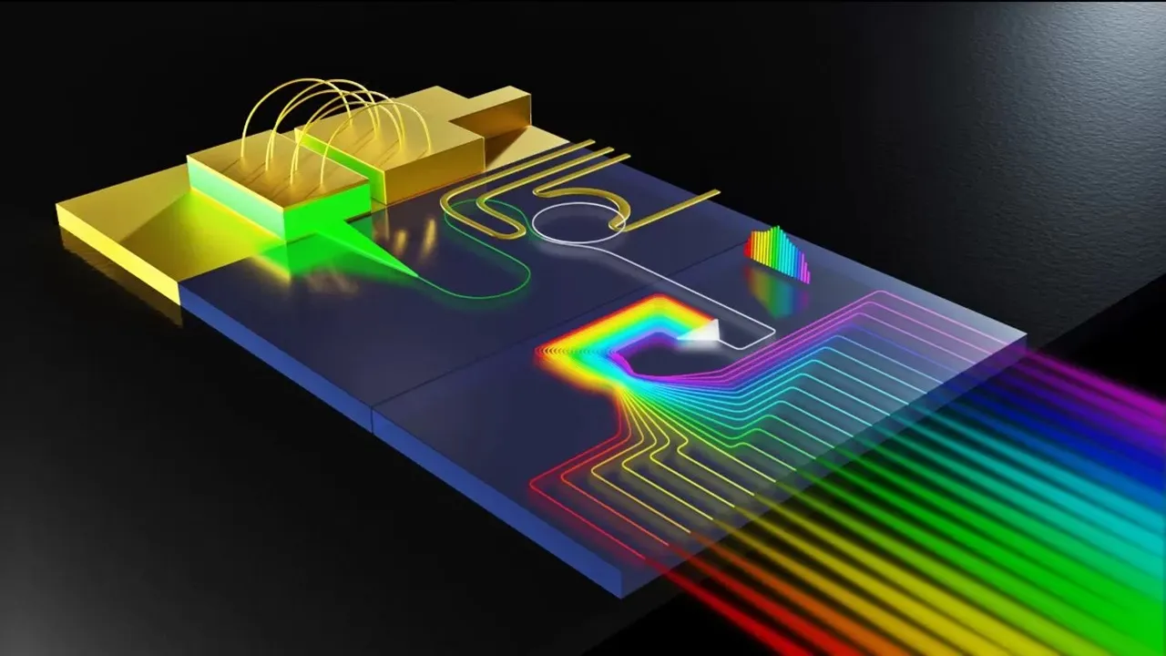 Il chip 'laser arcobaleno' della Columbia University: la rivoluzione a basso costo per data center e intelligenza artificiale
