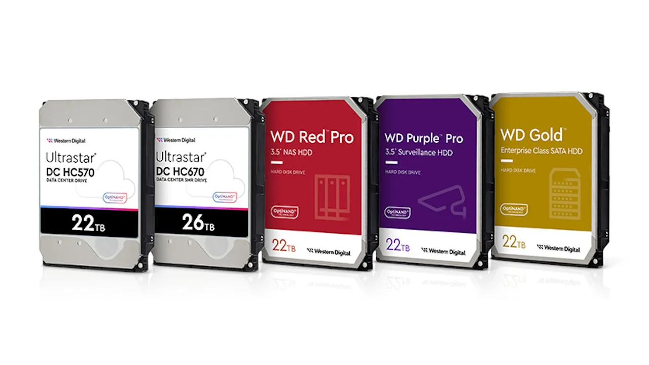 Western Digital: la rivoluzione degli hard disk arriva a 44 TB, produzione di massa dal 2027