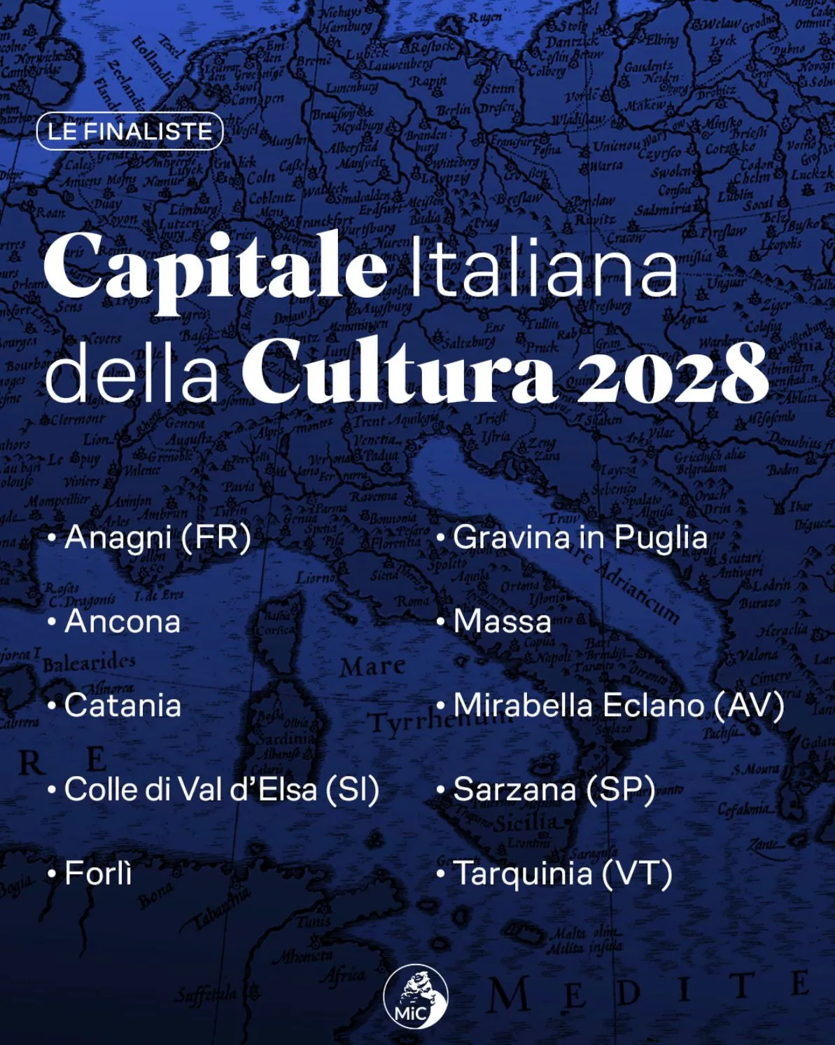 Capitale Italiana della Cultura 2028: Annunciate le Dieci Città Finaliste
