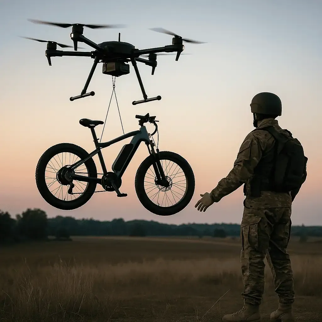 Dai cieli di Donetsk alla salvezza: come una bici elettrica consegnata da drone ha salvato un soldato ucraino ferito