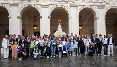 A Palazzo Chigi Celebrati i Vincitori del Concorso Nazionale "No alla Droga, No ad Ogni Forma di Dipendenza"