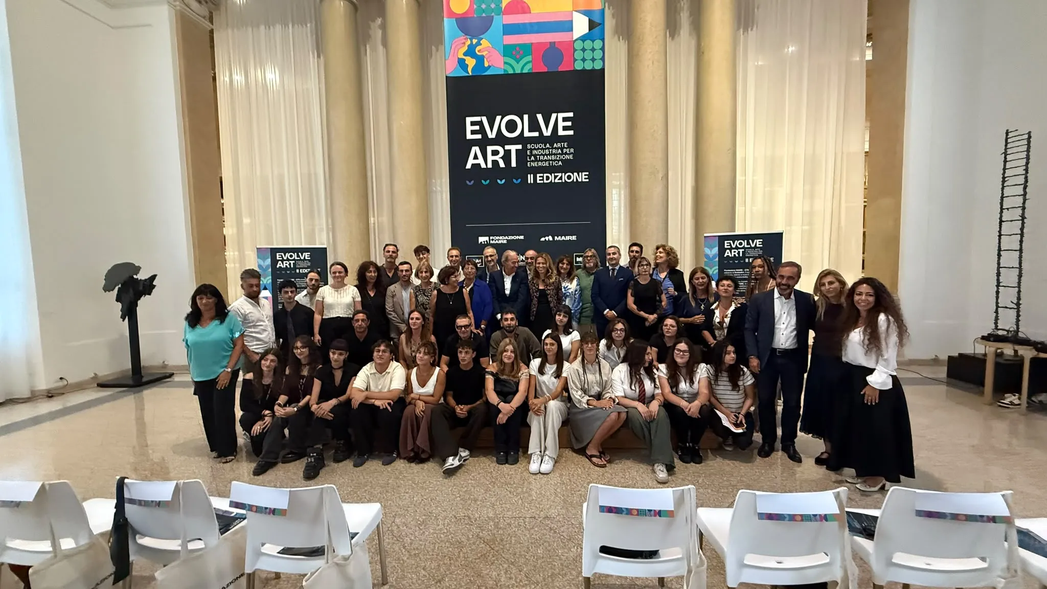 La Fondazione MAIRE presenta, alla GNAMC di Roma, le otto sculture di licei artistici vincitrici della seconda edizione di EvolveArt