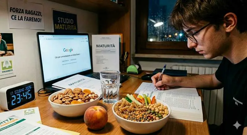 Maturità 2026, i consigli di Coldiretti su dieta e sonno