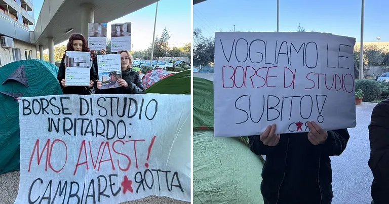 Protesta degli studenti a Bari: ritardi nelle borse di studio Adisu